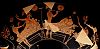 -490  Douris  Detail d-une Coupe Attique a Figures rouges -   Florence - Musee Archeologique